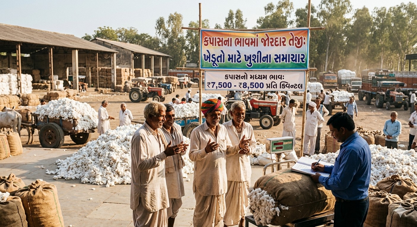 Cotton price : કપાસના ભાવમાં તેજીનો માહોલ, જાણો કેમ અચાનક વધી રહ્યાં છે ભાવ?