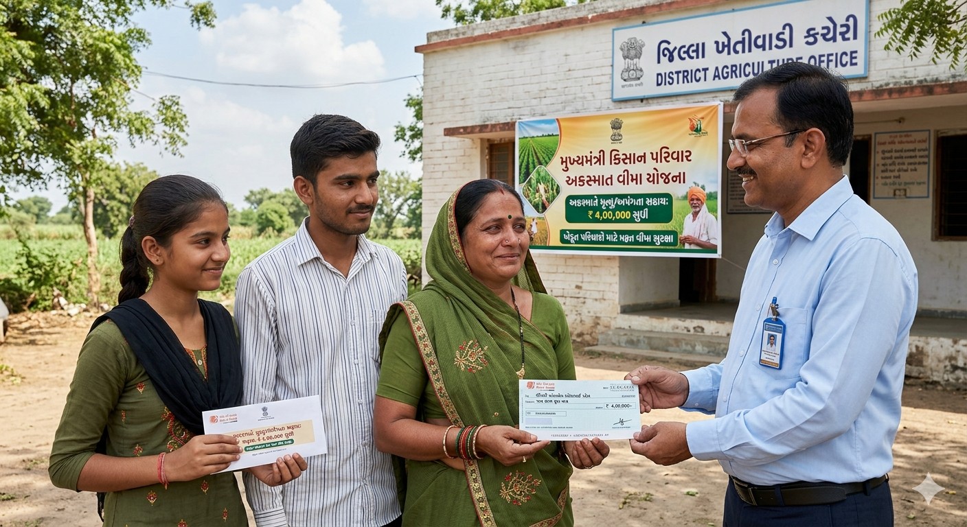 ગુજરાત સરકારની કિસાન પરિવાર અકસ્માત વીમા યોજના: ખેડૂતો માટે સુરક્ષા કવચ