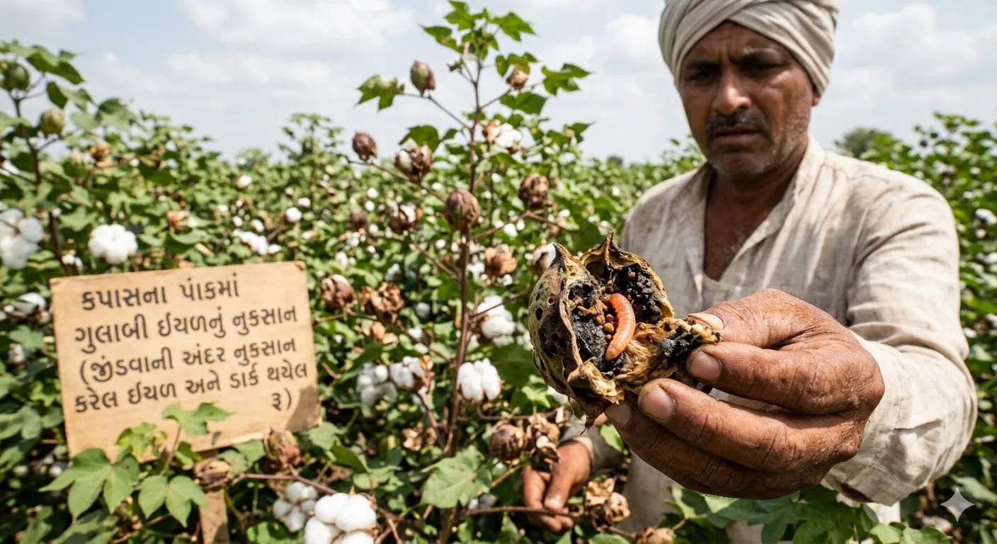 Pink bollworm in cotton : ‘સફેદ સોના’ને ગુલાબી ગ્રહણ, ગુલાબી ઇયળને કારણે કપાસની ખેતી પતન તરફ, જાણો આંકડા