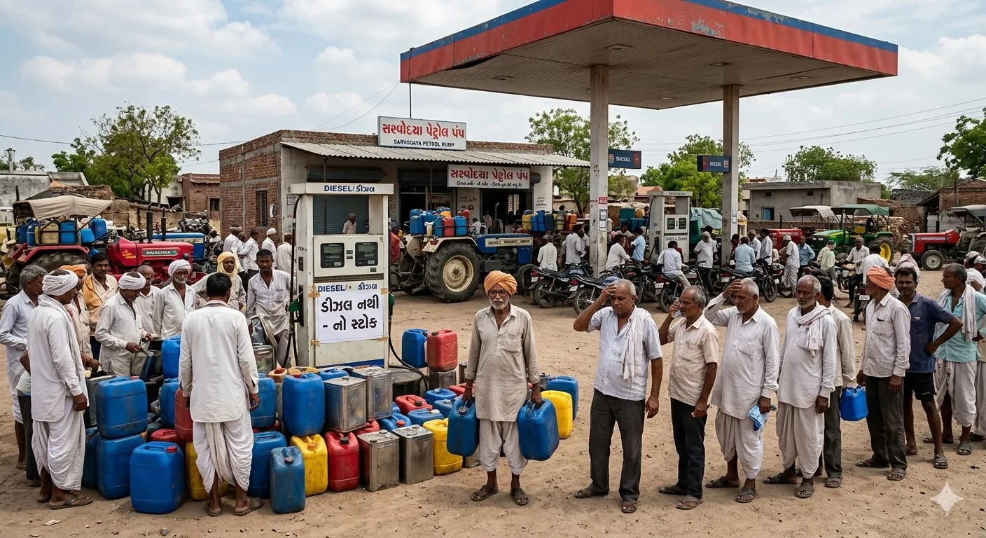 Gujarat Diesel Shortage : વાવેતર ટાણે જ ડીઝલ ન મળતા ખેડૂતો મુશ્કેલીમાં, જાણો શું બોલ્યા જગતના તાત?