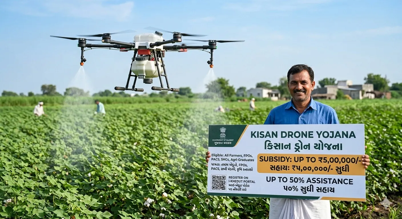 Kisan Drone Scheme : કિસાન ડ્રોન ખરીદવા પર 5 લાખની સબસિડી, આવી રીતે કરો અરજી