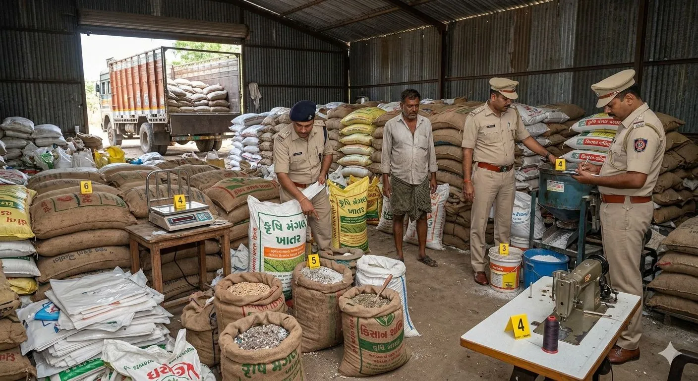 Fake Fertiliser : આણંદના વડોદમાં નકલી ખાતર બનાવતી ફેક્ટરી ઝડપાઈ, 18 લાખનું નકલી ખાતર જપ્ત