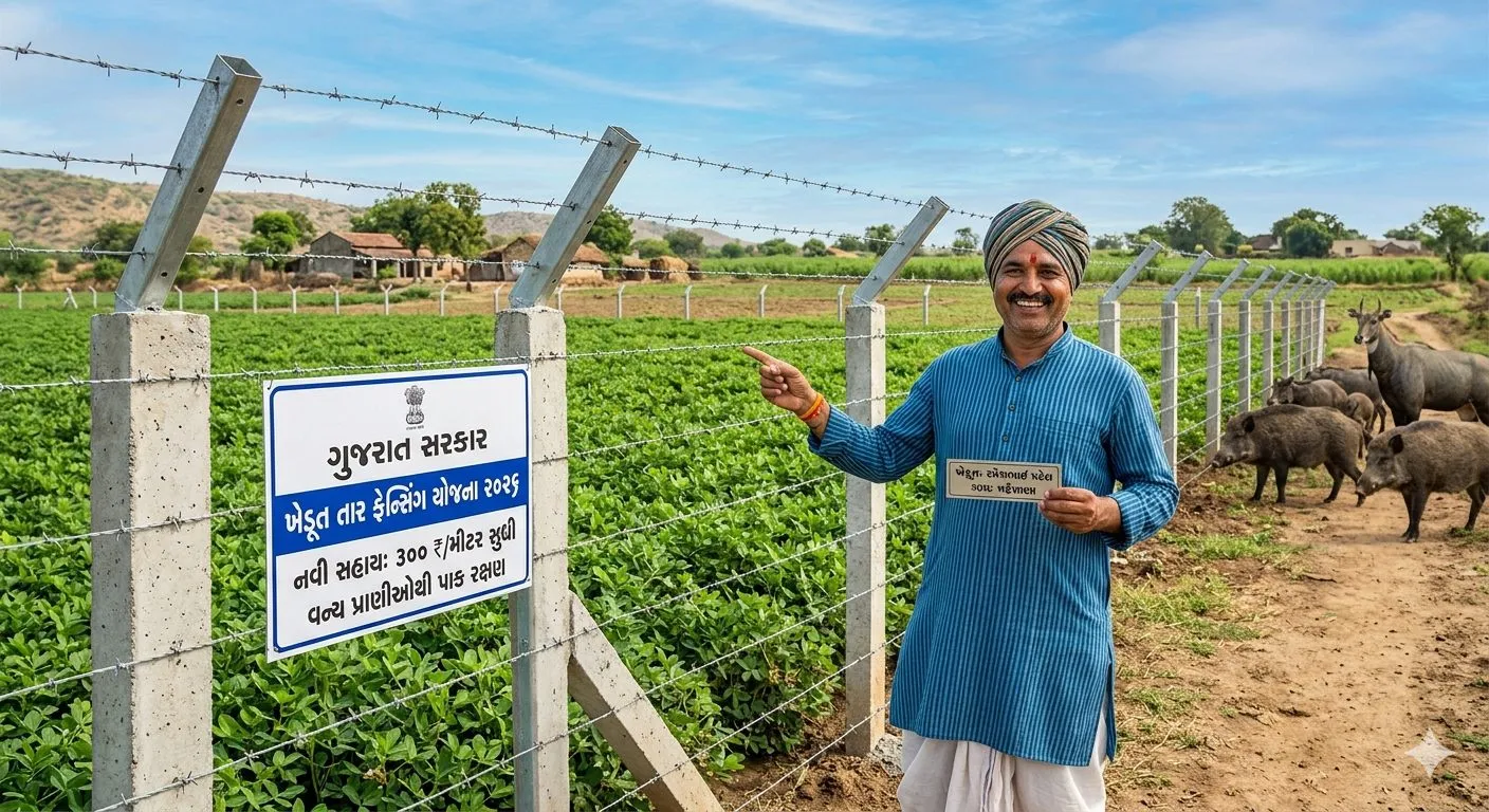 Tar Fencing Yojana 2026 : તાર ફેન્સિંગ યોજનાની સહાયમાં મોટો વધારો, નિયમોમાં પણ રાહત